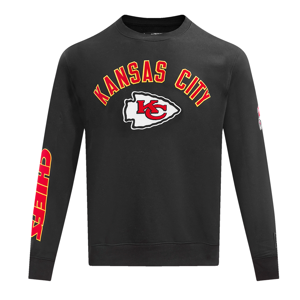 NFL KANSAS CITY CHIEFS CLASSIC BRISTLE CHANDAIL À COL ROND POUR HOMME (NOIR)