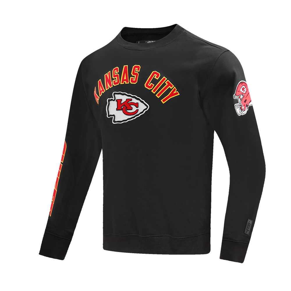 NFL KANSAS CITY CHIEFS CLASSIC BRISTLE MEN'S CREWNECK (BLACK)