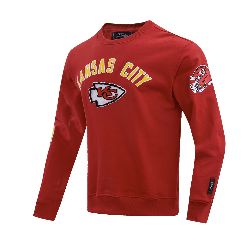 NFL KANSAS CITY CHIEFS CLASSIC BRISTLE MEN'S CREWNECK (RED)