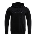 NFL KANSAS CITY CHIEFS TRIPLE BLACK CHANDAIL À CAPUCHON POUR HOMME (TRIPLE NOIR)