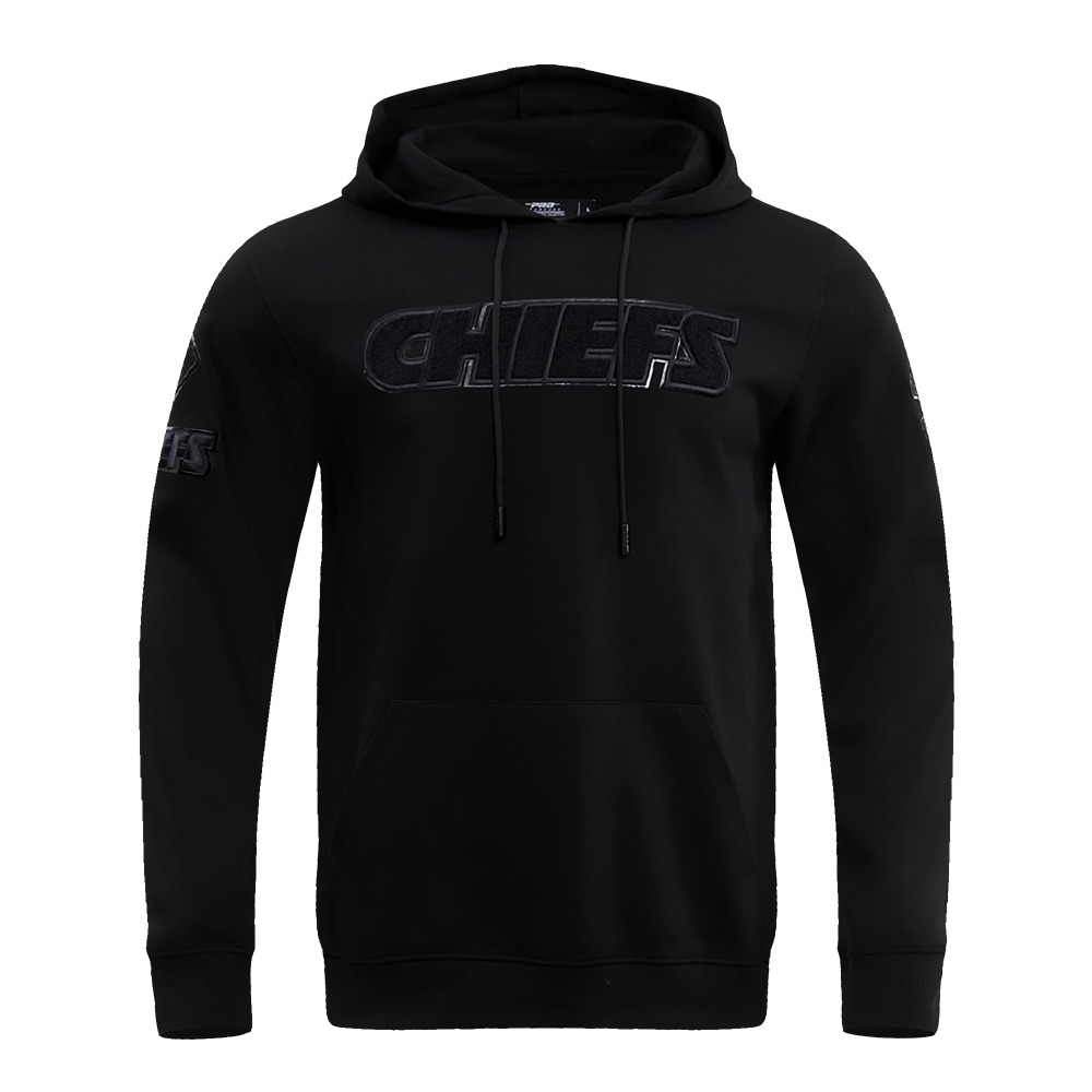 NFL KANSAS CITY CHIEFS TRIPLE BLACK CHANDAIL À CAPUCHON POUR HOMME (TRIPLE NOIR)