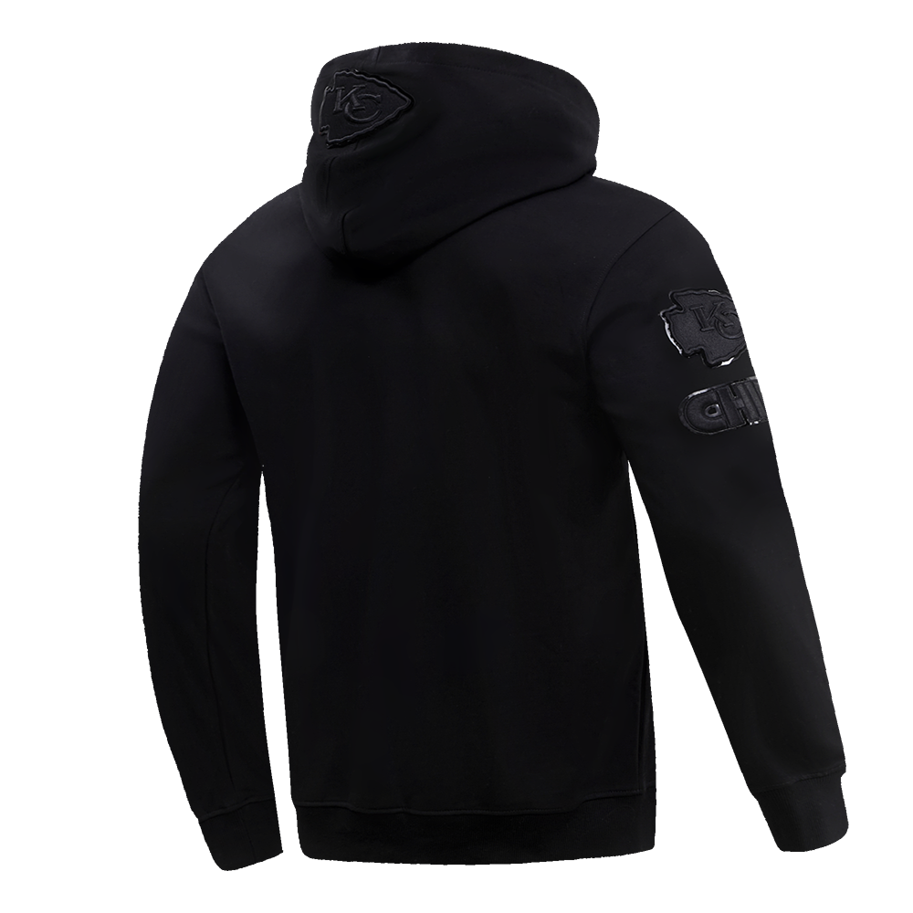 NFL KANSAS CITY CHIEFS TRIPLE BLACK CHANDAIL À CAPUCHON POUR HOMME (TRIPLE NOIR)