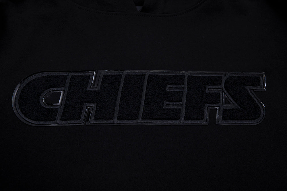 NFL KANSAS CITY CHIEFS TRIPLE BLACK CHANDAIL À CAPUCHON POUR HOMME (TRIPLE NOIR)