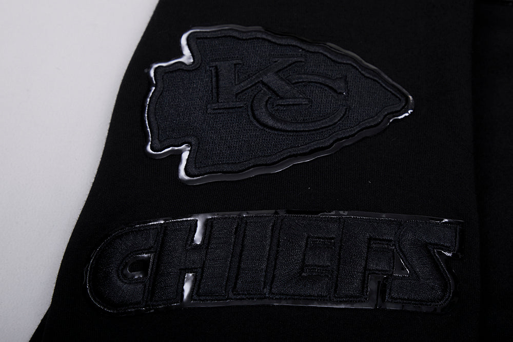 NFL KANSAS CITY CHIEFS TRIPLE BLACK CHANDAIL À CAPUCHON POUR HOMME (TRIPLE NOIR)