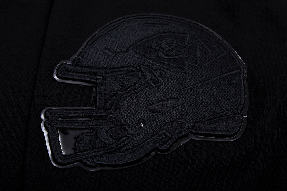 NFL KANSAS CITY CHIEFS TRIPLE BLACK CHANDAIL À CAPUCHON POUR HOMME (TRIPLE NOIR)