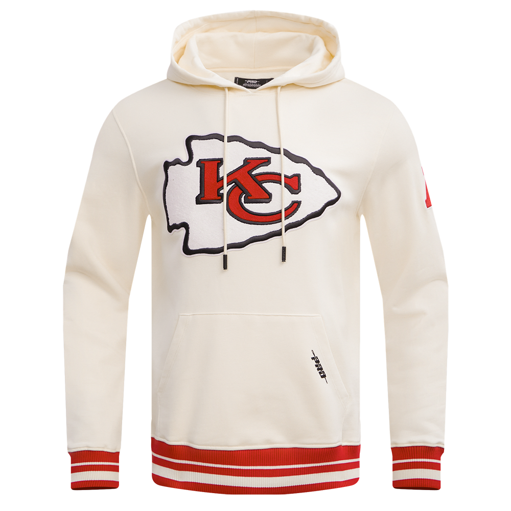 NFL KANSAS CITY CHIEFS RETRO CLASSIC CHANDAIL À CAPUCHON CÔTELÉ POUR HOMME (COQUILLE D'ŒUF/ROUGE)