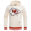 NFL KANSAS CITY CHIEFS RETRO CLASSIC CHANDAIL À CAPUCHON CÔTELÉ POUR HOMME (COQUILLE D'ŒUF/ROUGE)
