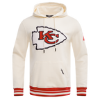 NFL KANSAS CITY CHIEFS RETRO CLASSIC CHANDAIL À CAPUCHON CÔTELÉ POUR HOMME (COQUILLE D'ŒUF/ROUGE)