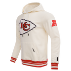NFL KANSAS CITY CHIEFS RETRO CLASSIC CHANDAIL À CAPUCHON CÔTELÉ POUR HOMME (COQUILLE D'ŒUF/ROUGE)