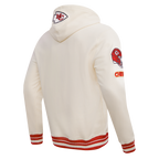 NFL KANSAS CITY CHIEFS RETRO CLASSIC CHANDAIL À CAPUCHON CÔTELÉ POUR HOMME (COQUILLE D'ŒUF/ROUGE)