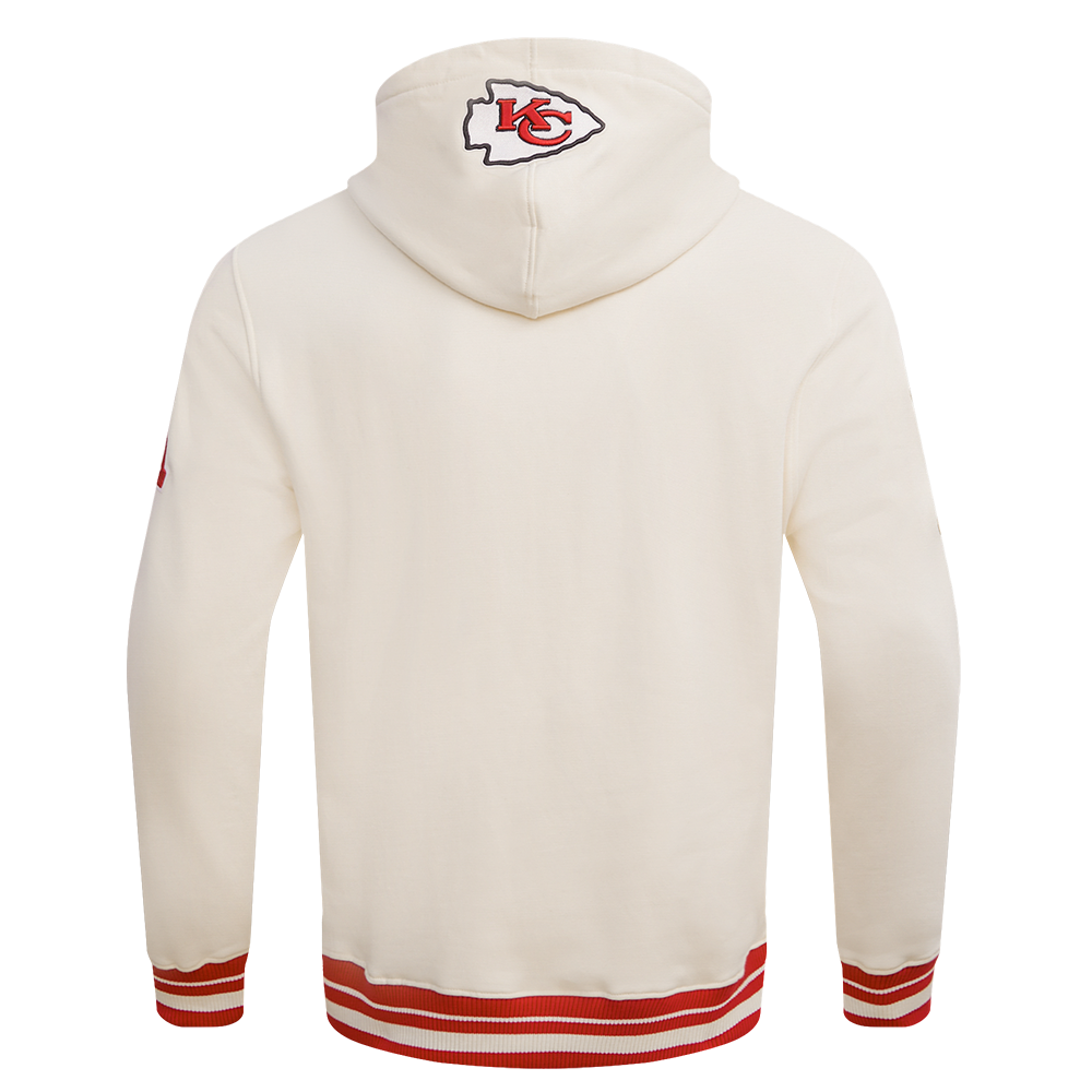 NFL KANSAS CITY CHIEFS RETRO CLASSIC CHANDAIL À CAPUCHON CÔTELÉ POUR HOMME (COQUILLE D'ŒUF/ROUGE)