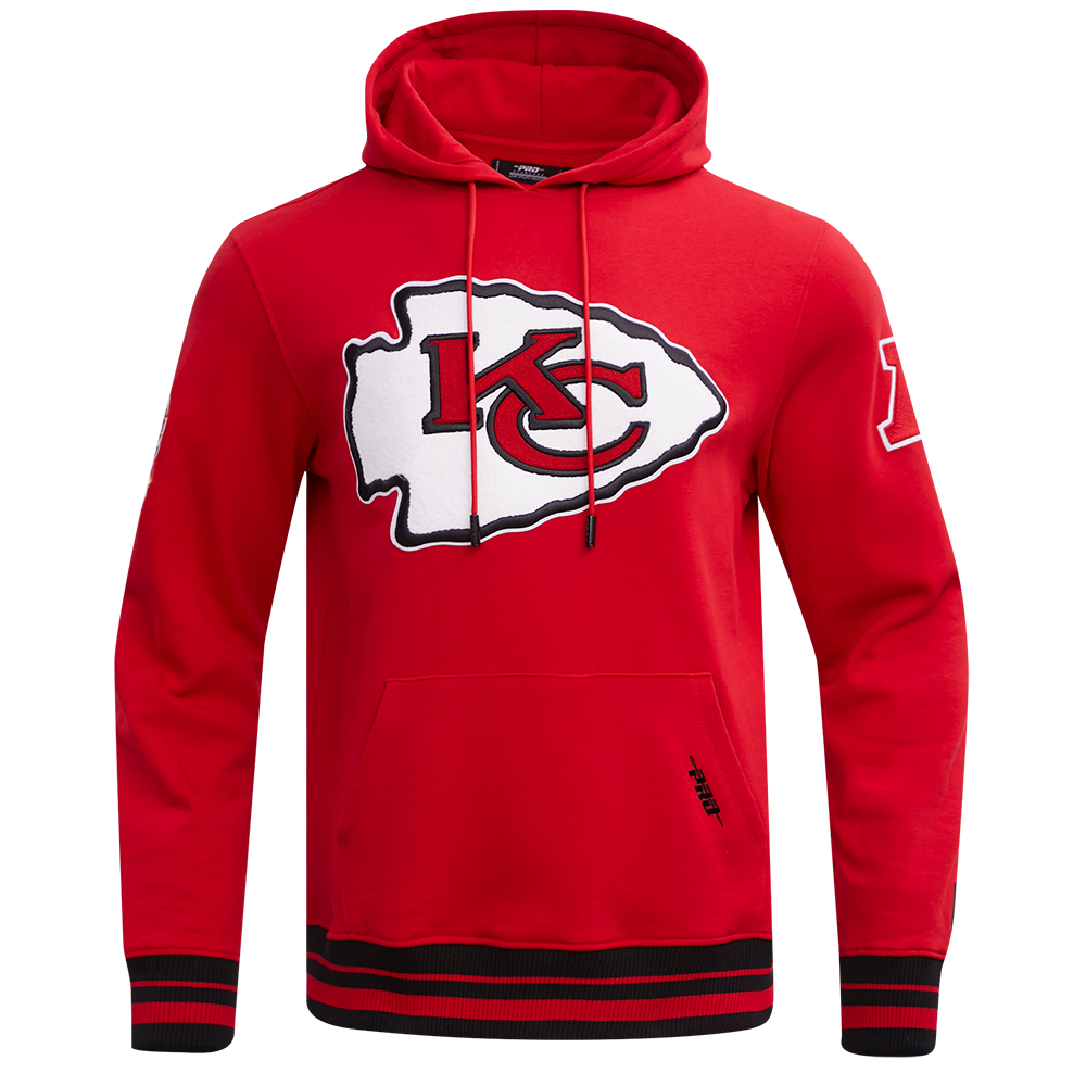 NFL KANSAS CITY CHIEFS RETRO CLASSIC CHANDAIL À CAPUCHON CÔTELÉ POUR HOMME (ROUGE/NOIR)