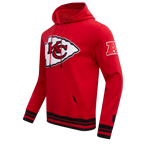 NFL KANSAS CITY CHIEFS RETRO CLASSIC CHANDAIL À CAPUCHON CÔTELÉ POUR HOMME (ROUGE/NOIR)