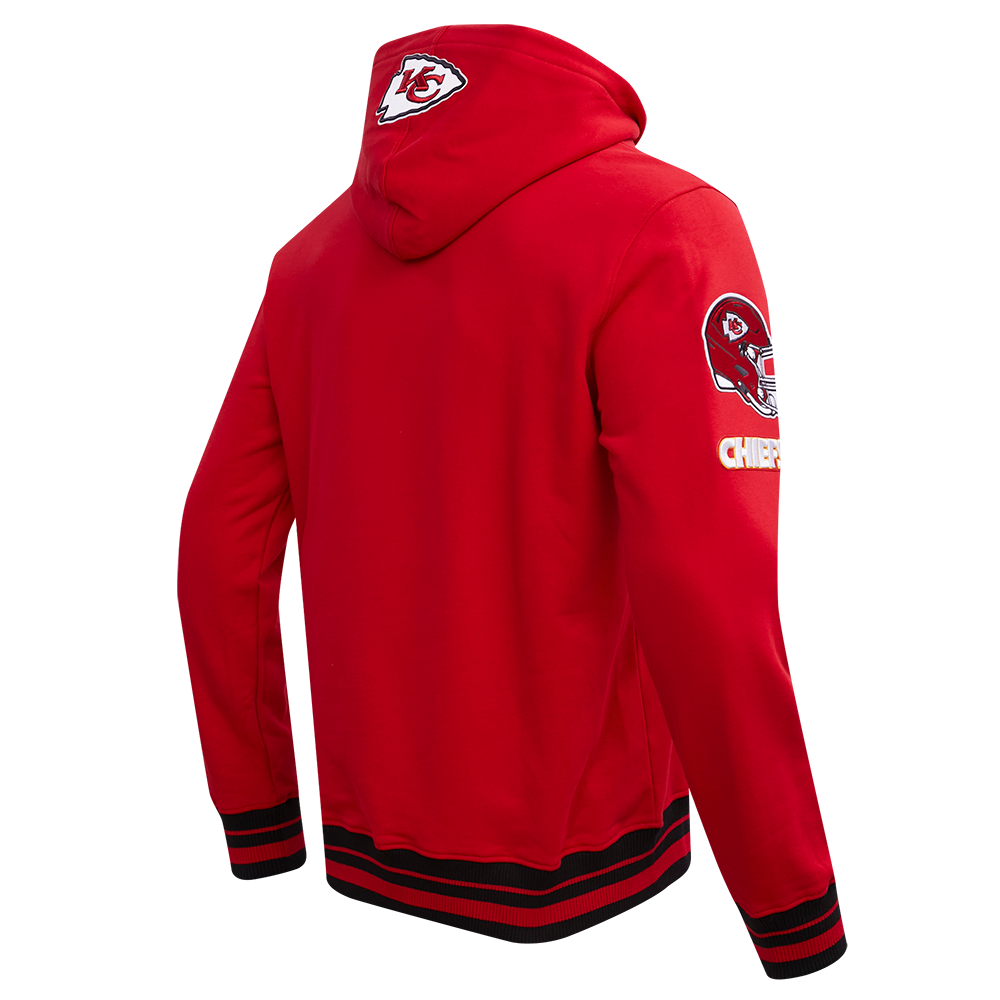 NFL KANSAS CITY CHIEFS RETRO CLASSIC CHANDAIL À CAPUCHON CÔTELÉ POUR HOMME (ROUGE/NOIR)