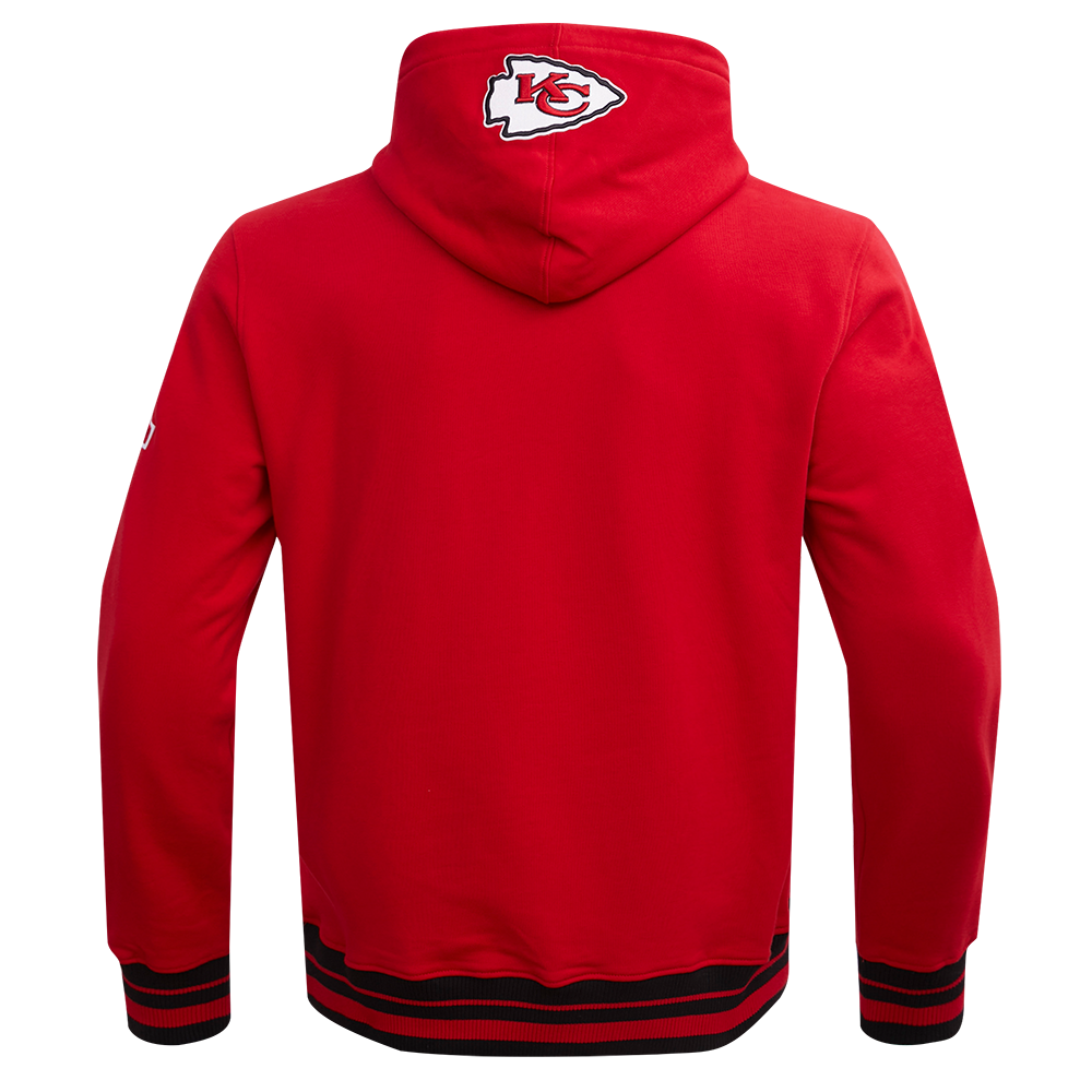 NFL KANSAS CITY CHIEFS RETRO CLASSIC CHANDAIL À CAPUCHON CÔTELÉ POUR HOMME (ROUGE/NOIR)