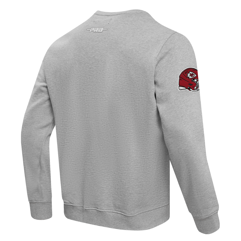 NFL KANSAS CITY CHIEFS OLD ENGLISH CHANDAIL À COL ROND POUR HOMME (GRIS CHINÉ)