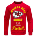 NFL KANSAS CITY CHIEFS OLD ENGLISH CHANDAIL À COL ROND POUR HOMME (ROUGE)