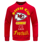 NFL KANSAS CITY CHIEFS OLD ENGLISH CHANDAIL À COL ROND POUR HOMME (ROUGE)