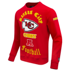 NFL KANSAS CITY CHIEFS OLD ENGLISH CHANDAIL À COL ROND POUR HOMME (ROUGE)