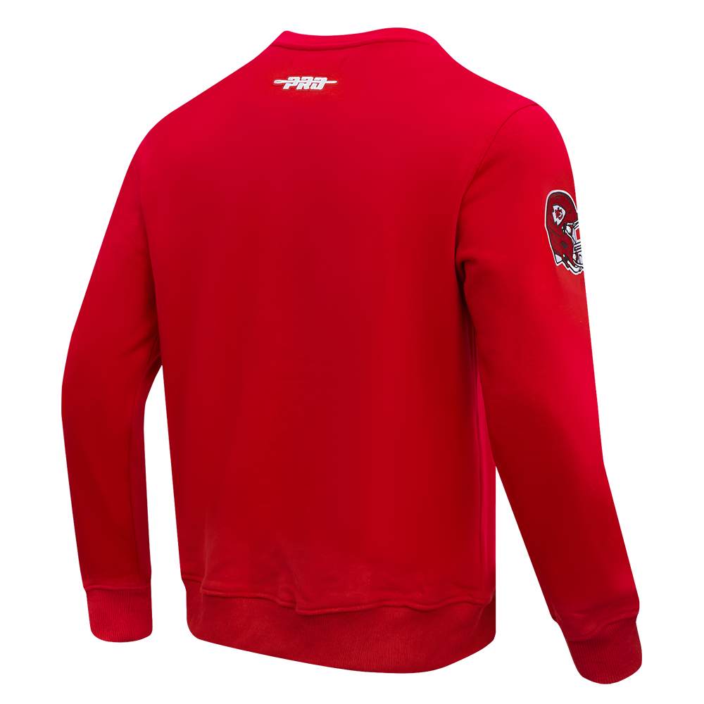 NFL KANSAS CITY CHIEFS OLD ENGLISH CHANDAIL À COL ROND POUR HOMME (ROUGE)
