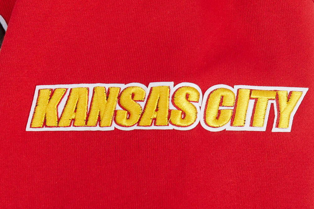 NFL KANSAS CITY CHIEFS OLD ENGLISH CHANDAIL À CAPUCHON POUR HOMME (ROUGE)