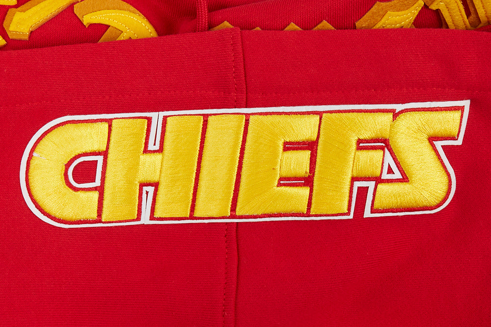 NFL KANSAS CITY CHIEFS OLD ENGLISH CHANDAIL À CAPUCHON POUR HOMME (ROUGE)