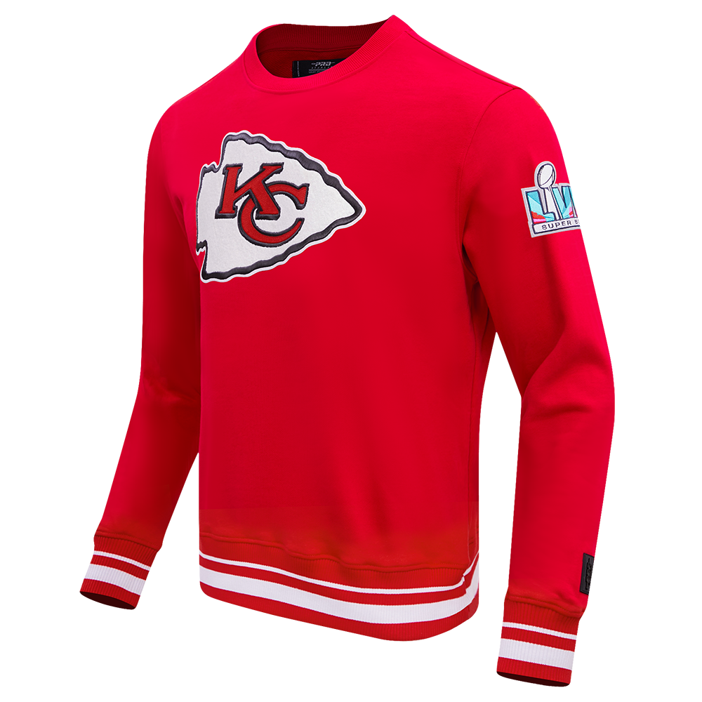 NFL KANSAS CITY CHIEFS MASHUP MEN'S RIB CREWNECK (RED)
