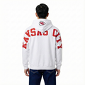 NFL KANSAS CITY CHIEFS WINGSPAN MEN'S DROP SHOULDER FLC PO HOODIE (WHITE)