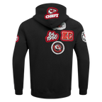 NFL KANSAS CITY CHIEFS DIY PICK STITCH CHANDAIL À CAPUCHON EN MAILLE DOUBLE POUR HOMME (NOIR)