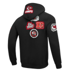 NFL KANSAS CITY CHIEFS DIY PICK STITCH CHANDAIL À CAPUCHON EN MAILLE DOUBLE POUR HOMME (NOIR)