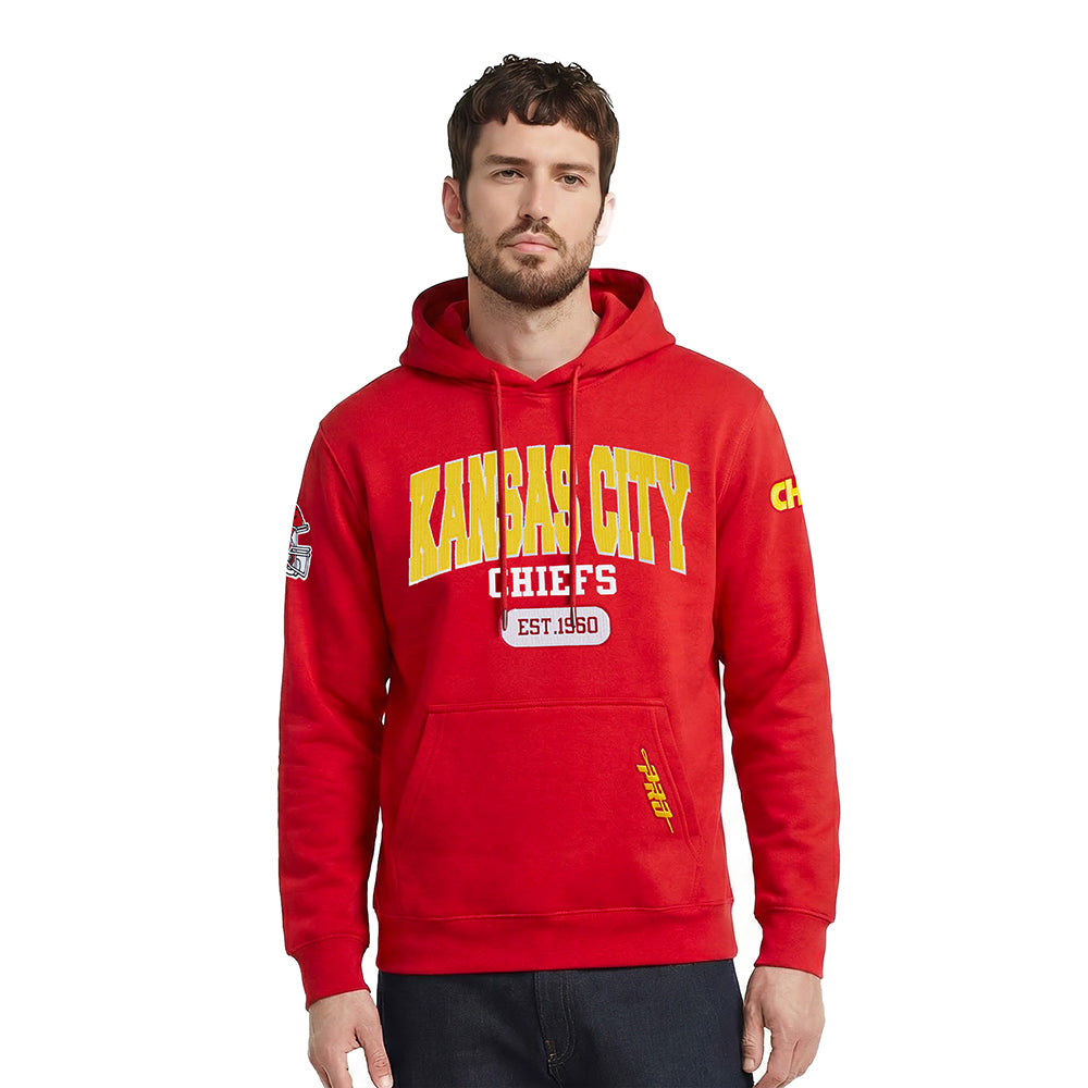 NFL KANSAS CITY CHIEFS CITY ARCH CHANDAIL À CAPUCHON EN MOLLETON POUR HOMME (ROUGE)