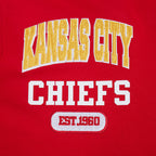 NFL KANSAS CITY CHIEFS CITY ARCH HAUT EN MOLLETON À GLISSIÈRE AU QUART POUR HOMME (ROUGE)