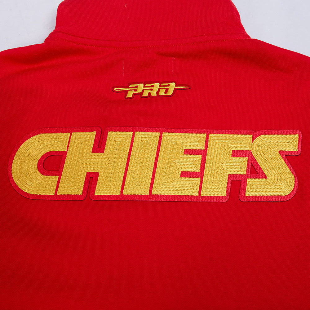 NFL KANSAS CITY CHIEFS CITY ARCH HAUT EN MOLLETON À GLISSIÈRE AU QUART POUR HOMME (ROUGE)