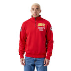 NFL KANSAS CITY CHIEFS CITY ARCH HAUT EN MOLLETON À GLISSIÈRE AU QUART POUR HOMME (ROUGE)