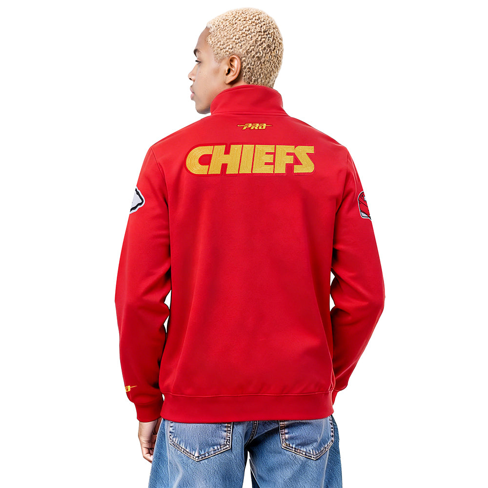 NFL KANSAS CITY CHIEFS CITY ARCH HAUT EN MOLLETON À GLISSIÈRE AU QUART POUR HOMME (ROUGE)