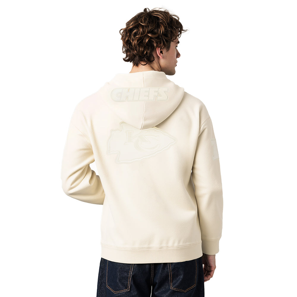 NFL KANSAS CITY CHIEFS TRAVIS KELCE #87 NEUTRAL MEN'S DROP SHOULDER (EGGSHELL)