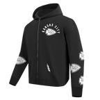 NFL KANSAS CITY CHIEFS CHANDAIL À CAPUCHON À GLISSIÈRE POUR HOMME (NOIR)