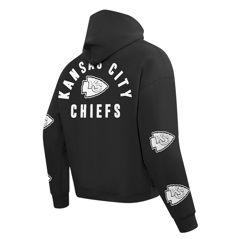 NFL KANSAS CITY CHIEFS CHANDAIL À CAPUCHON À GLISSIÈRE POUR HOMME (NOIR)