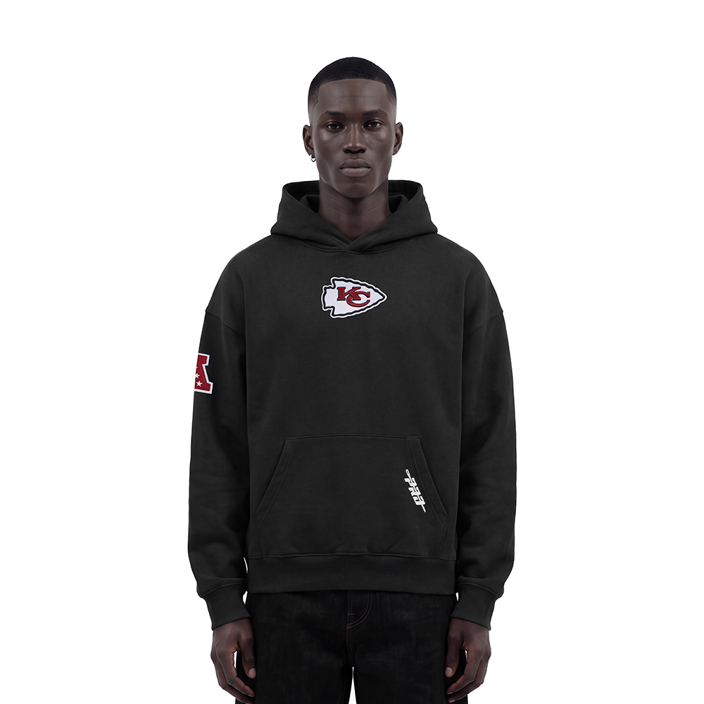 NFL KANSAS CITY CHIEFS PLAYBACK CHANDAIL À CAPUCHON POUR HOMME (NOIR)