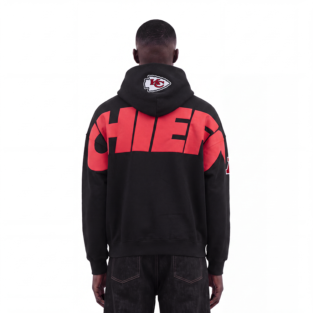 NFL KANSAS CITY CHIEFS PLAYBACK CHANDAIL À CAPUCHON POUR HOMME (NOIR)