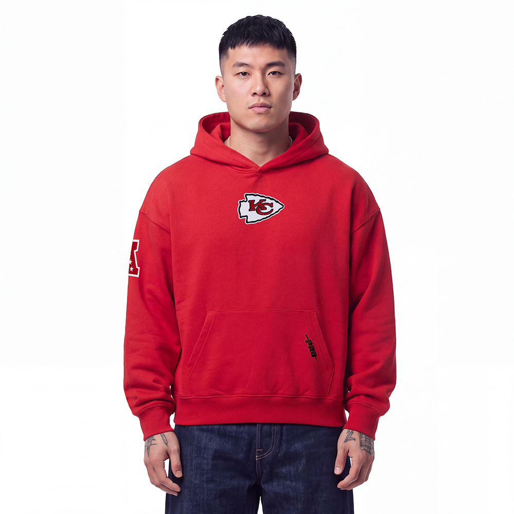 NFL KANSAS CITY CHIEFS PLAYBACK MEN'S PULL OVER HOODIE (RED)