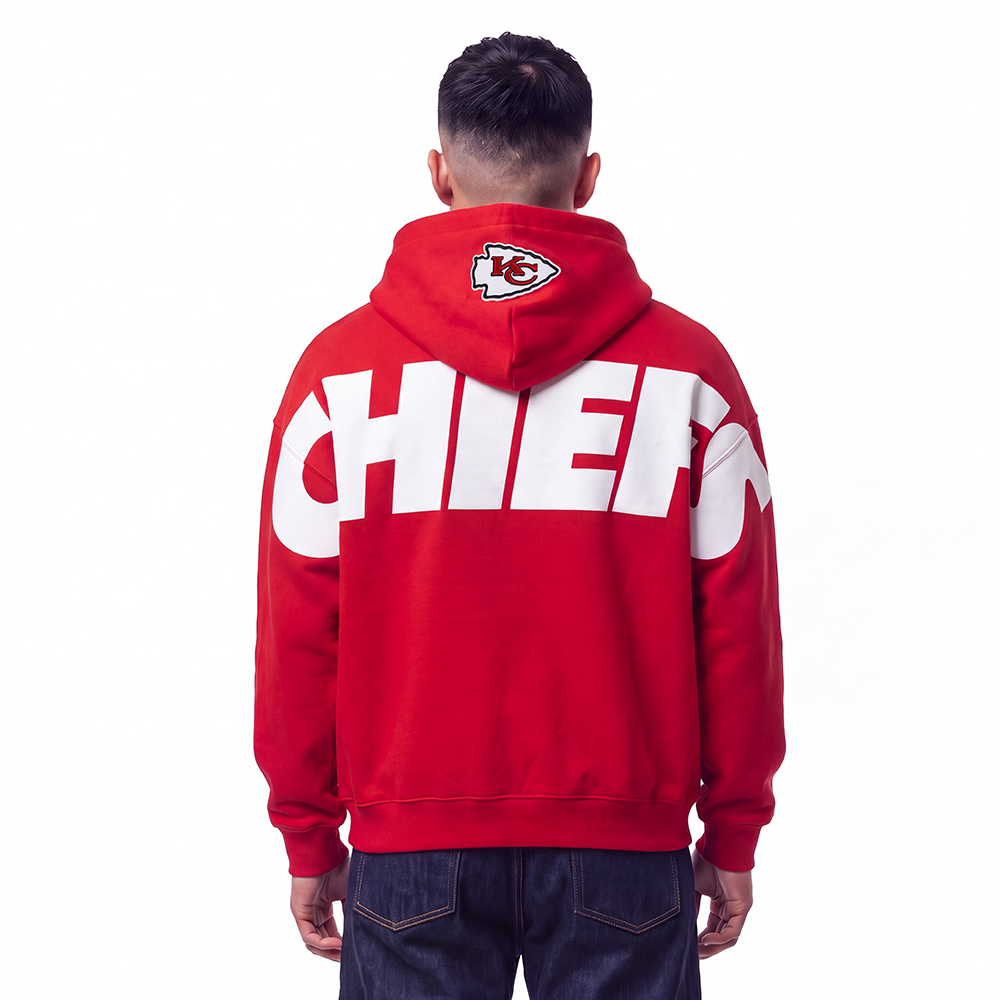 NFL KANSAS CITY CHIEFS PLAYBACK MEN'S PULL OVER HOODIE (RED)