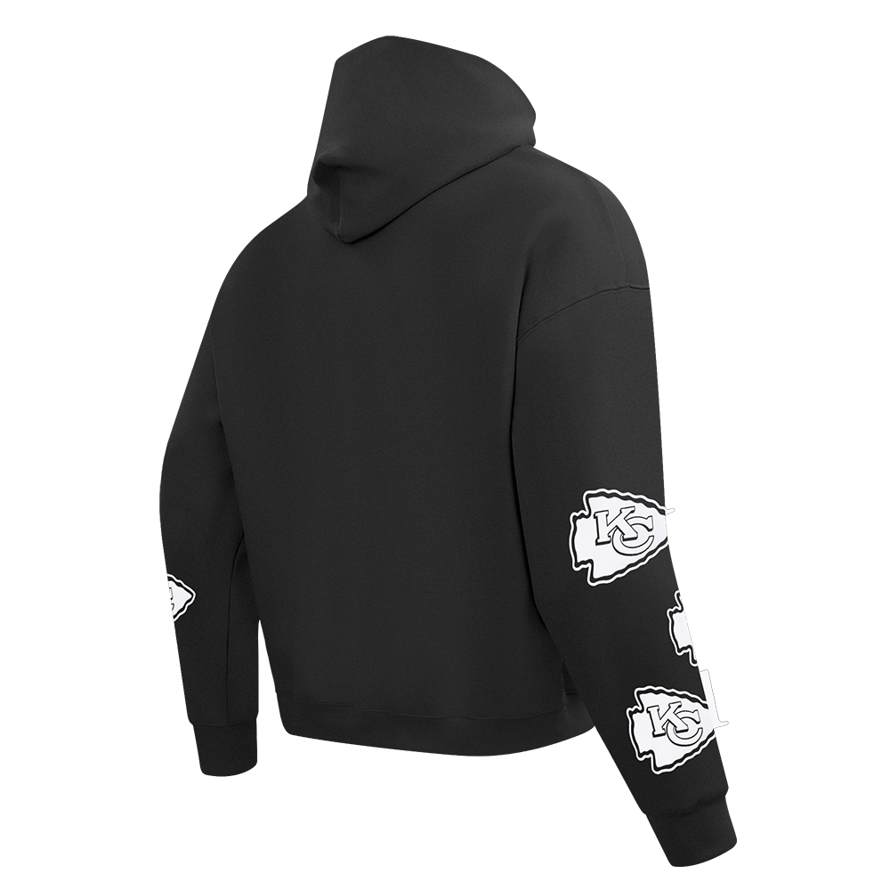 NFL KANSAS CITY CHIEFS CHANDAIL À CAPUCHON À GLISSIÈRE POUR HOMME (NOIR)