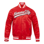 NFL KANSAS CITY CHIEFS SCRIPT TAIL MEN'S SATIN JACKET (RED)