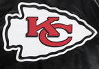 NFL KANSAS CITY CHIEFS BIG LOGO MEN'S SATIN JACKET (BLACK)