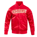 NFL KANSAS CITY CHIEFS BLOUSON EN SATIN À GRAND LOGO POUR HOMME (ROUGE)