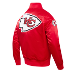 NFL KANSAS CITY CHIEFS BLOUSON EN SATIN À GRAND LOGO POUR HOMME (ROUGE)