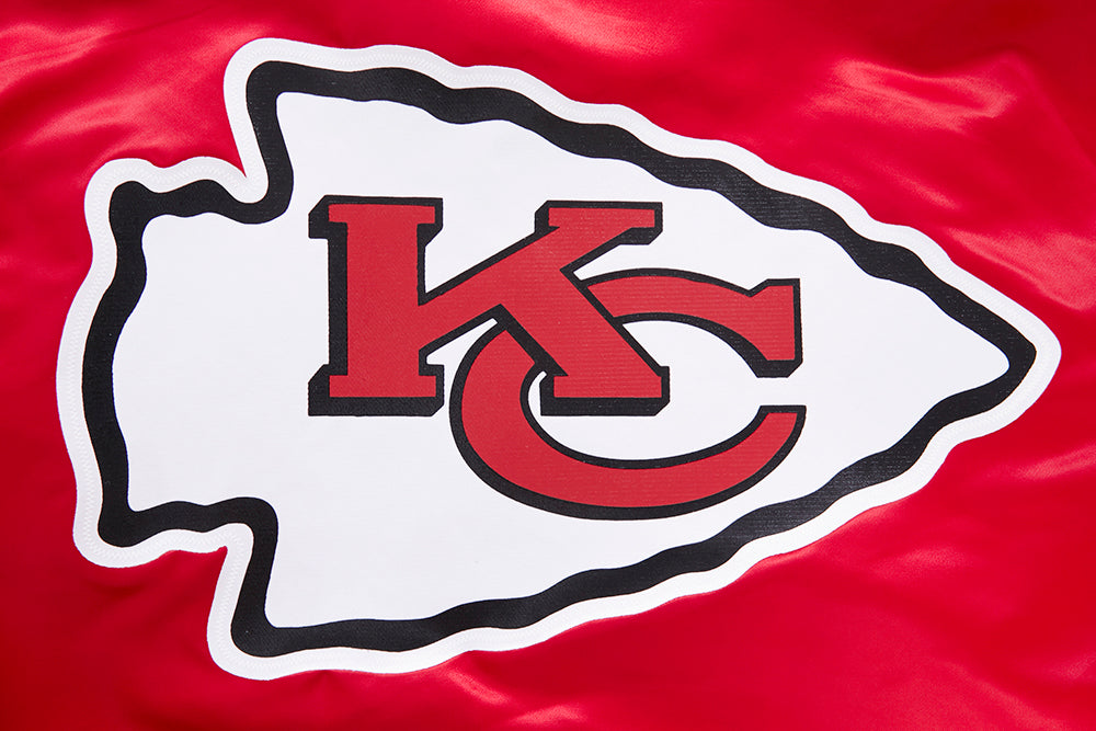 NFL KANSAS CITY CHIEFS BLOUSON EN SATIN À GRAND LOGO POUR HOMME (ROUGE)