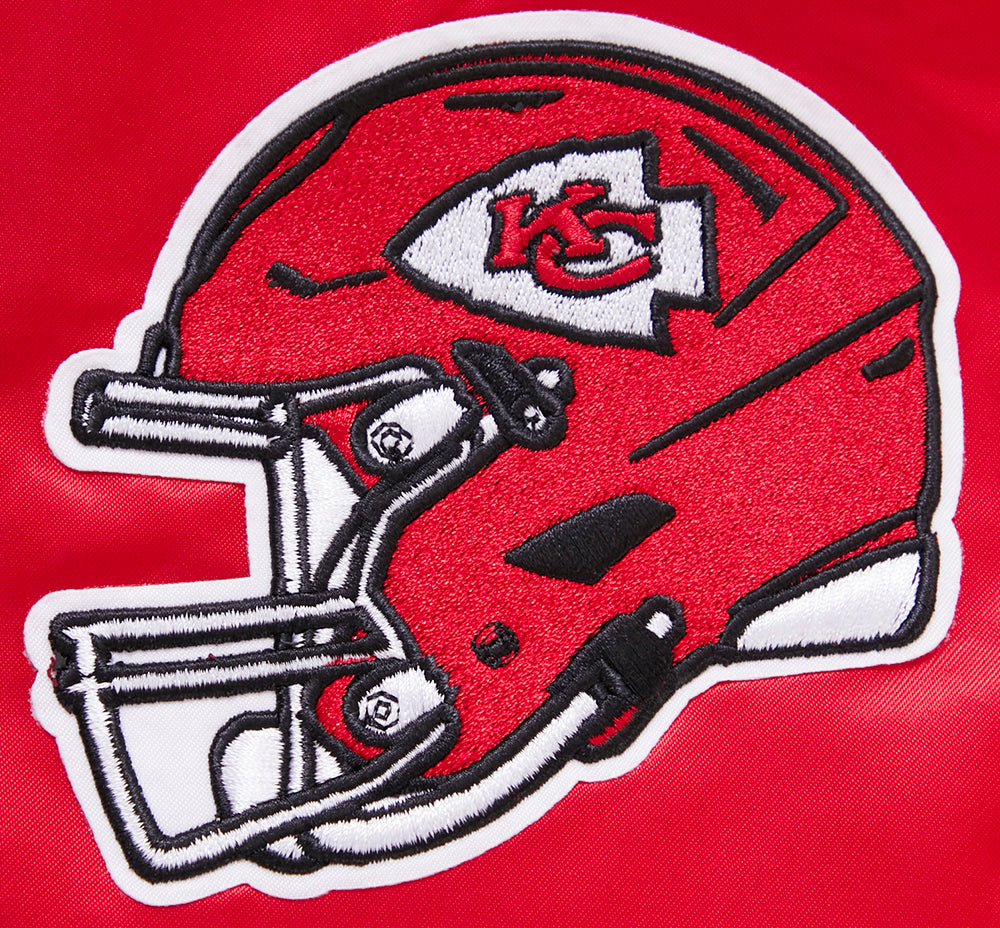 NFL KANSAS CITY CHIEFS BLOUSON EN SATIN À GRAND LOGO POUR HOMME (ROUGE)