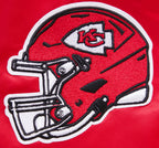 NFL KANSAS CITY CHIEFS BLOUSON EN SATIN À GRAND LOGO POUR HOMME (ROUGE)